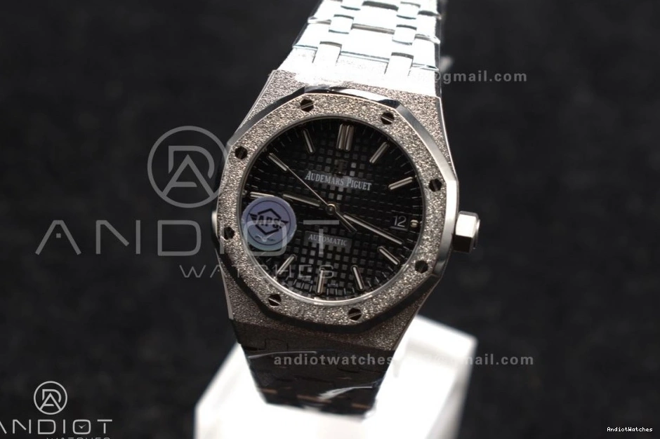 Black Royal Oak Frosted 1034 SA3120 Super Clone Edition Dial Textured SS Thermal SS 1:1 On Bracelet Best 15454 37mm APSF 1107